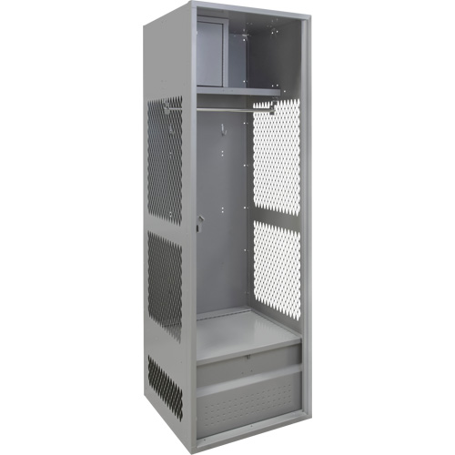 Gear Locker, Steel, 24" W x 24" D x 72" H, Grey Waymarc Industries Inc