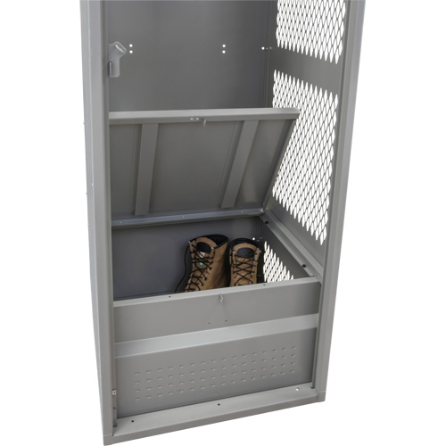 Gear Locker, Steel, 24" W x 24" D x 72" H, Grey Waymarc Industries Inc