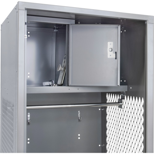 Gear Locker, Steel, 24" W x 24" D x 72" H, Grey Waymarc Industries Inc