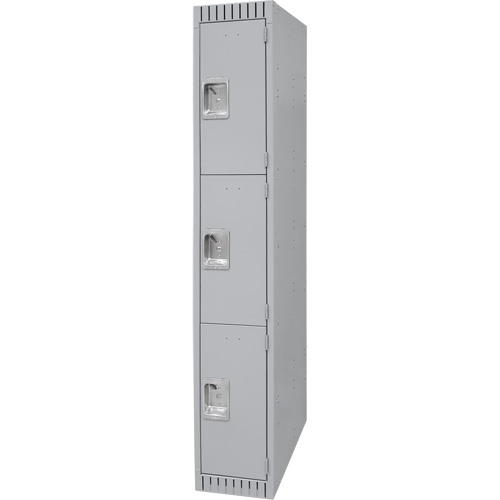 Casiers, 3 niveaux, 12" x 18" x 72", Acier, Gris, D&eacute;mont&eacute; Waymarc Industries Inc