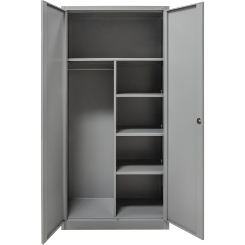 Combination Storage Cabinet, 36" W x 18" D x 72" H, Grey Waymarc Industries Inc