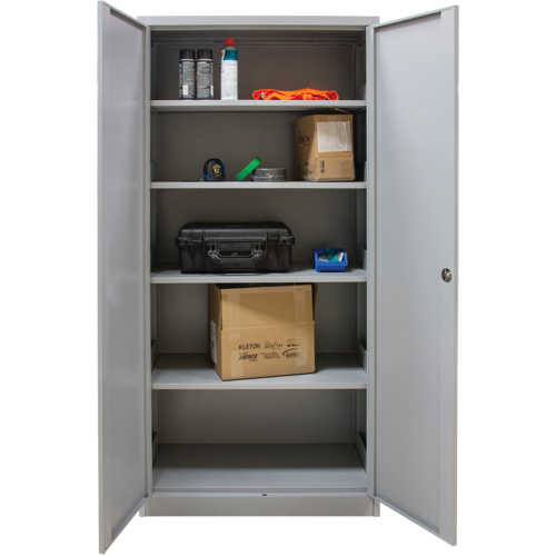 Armoires de rangement Hi-Boy, Acier, 4 Tablettes, 72" h x 36" la x 18" P, Gris Waymarc Industries Inc