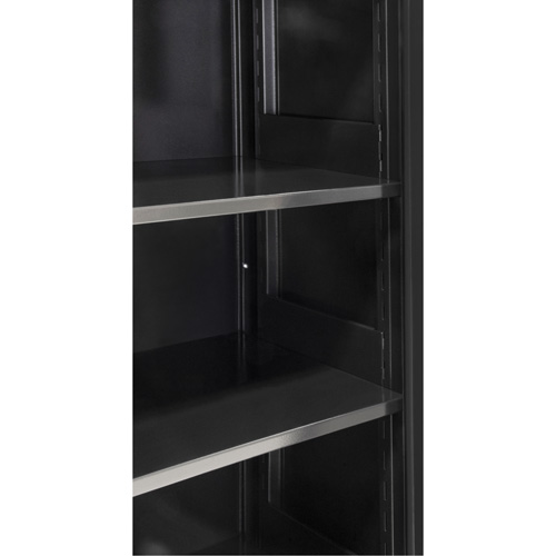 Hi-Boy Storage Cabinet, Steel, 4 Shelves, 72" H x 36" W x 18" D, Black Waymarc Industries Inc