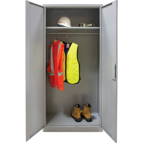 Armoire garde-robe, Acier, 36" la x 18" p x 72" h, Gris Waymarc Industries Inc