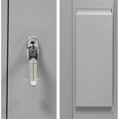 Armoire garde-robe, Acier, 36" la x 18" p x 72" h, Gris Waymarc Industries Inc