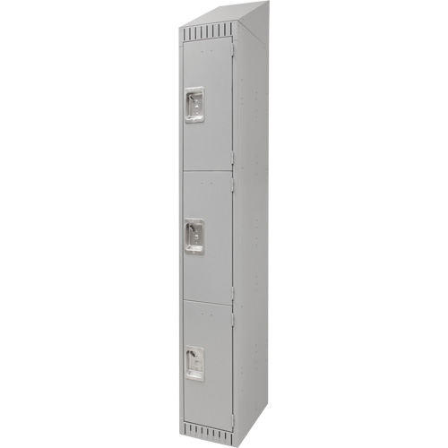 Casiers, 3 niveaux, 12" x 18" x 82", Acier, Gris, D&eacute;mont&eacute; Waymarc Industries Inc