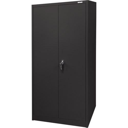 Armoire d'entreposage, Acier, 4 Tablettes, 66" h x 30" la x 15" P, Noir Waymarc Industries Inc
