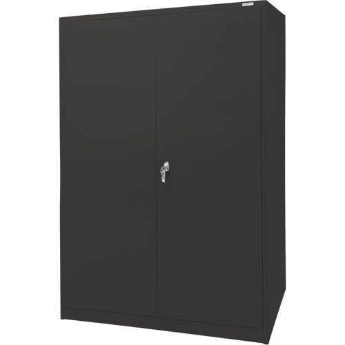 Armoire d'entreposage, Acier, 4 Tablettes, 78" h x 48" la x 24" P, Noir Waymarc Industries Inc
