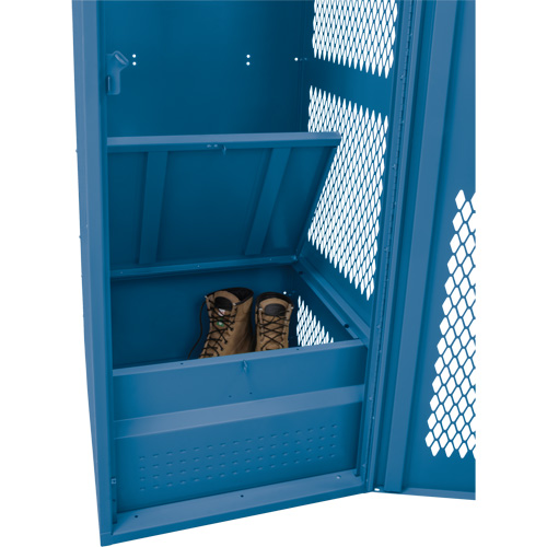 Casier pour &eacute;quipement avec porte, Acier, 24" la x 18" p x 72" h, Bleu fonc&eacute; Waymarc Industries Inc