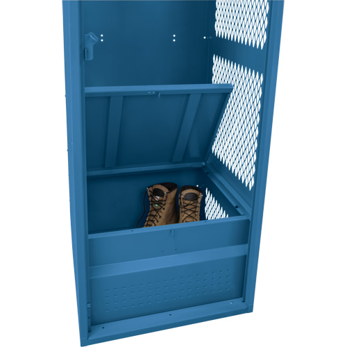 Gear Locker, Steel, 24" W x 18" D x 72" H, Dark Blue Waymarc Industries Inc