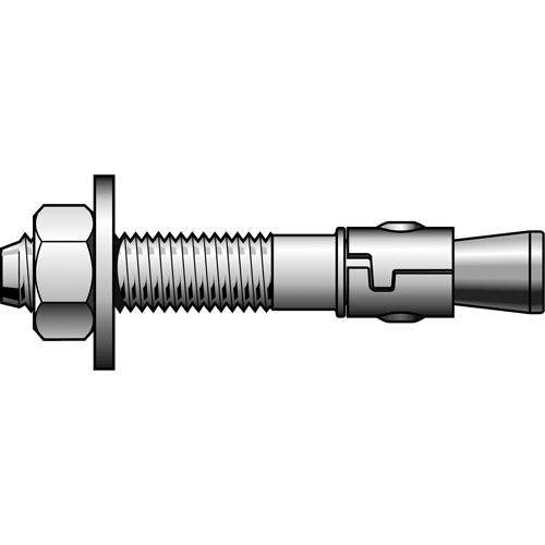 Power-Stud Wedge Anchors, Carbon Steel, 1-1/4" x 12" Waymarc Industries Inc