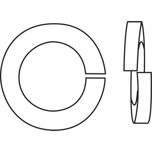 Rondelle d'arr&ecirc;t fendue, 1/4", Zinc jaune Waymarc Industries Inc