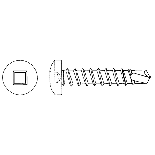 Vis autoforeuses &agrave; t&ecirc;te cylindrique, #10 x 3/4" lo, Zingu&eacute; Waymarc Industries Inc