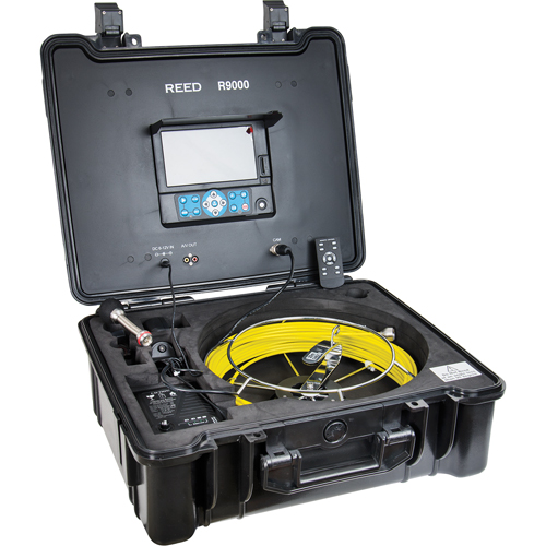Pipe Video Inspection System, 7" Display, 23 mm (0.9") Camera Head Waymarc Industries Inc