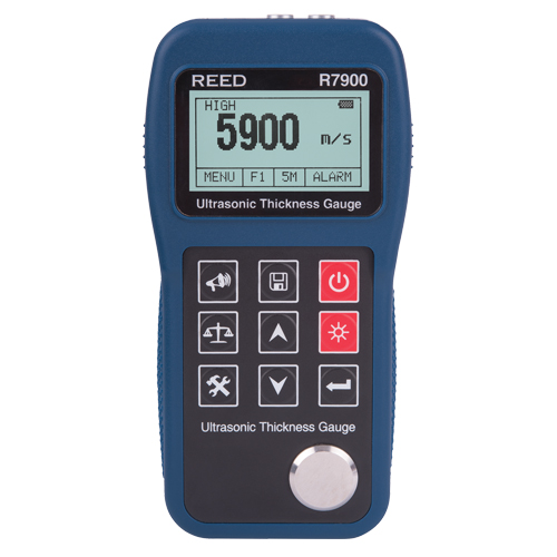 Ultrasonic Thickness Gauge, Digital Display, Ultrasound, 0.03" - 15.7" (0.65 mm - 400 mm) Range Waymarc Industries Inc