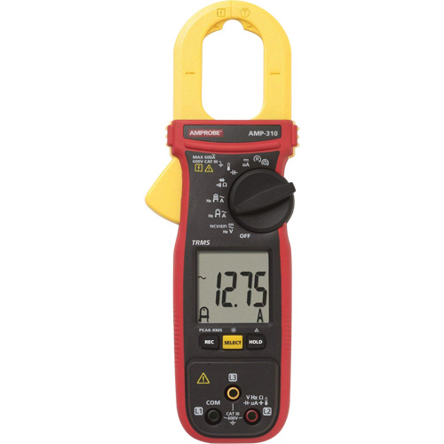 Multim&egrave;tre &agrave; pince TRMS pour entretien de moteur AMP-310, Tension c.a./c.c., Courant c.a. Waymarc Industries Inc