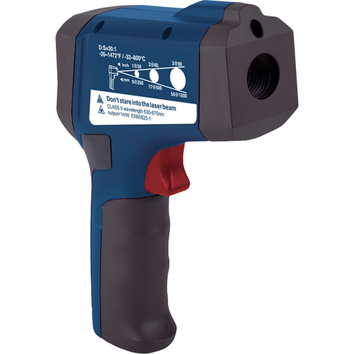 Professional Infrared Thermometer, -26 - 1472° F ( -32 - 800° C ), 30:1, Adjustable Emmissivity Waymarc Industries Inc
