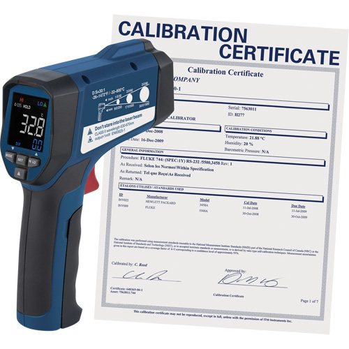 Professional Infrared Thermometer with ISO Certificate, -26 - 1472° F ( -32 - 800° C ), 30:1, Adjustable Emmissivity Waymarc Industries Inc