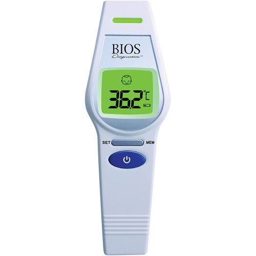 Non-Contact Forehead Thermometer, 0°C - 100.0°C (32.0°F - 212.0°F), Fixed Emmissivity Waymarc Industries Inc