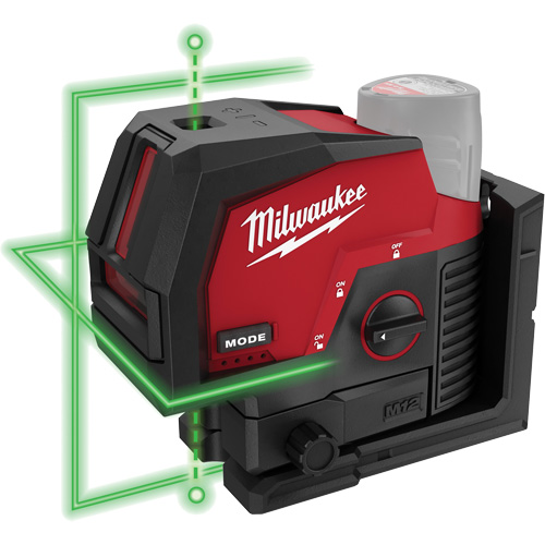 M12  Green Cross Line and Plumb Points Cordless Laser (Tool Only) Waymarc Industries Inc