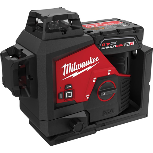 M12 360-Degree 3-Plane Cordless Laser Kit, 125' (38.1 m), 530 Nm Waymarc Industries Inc