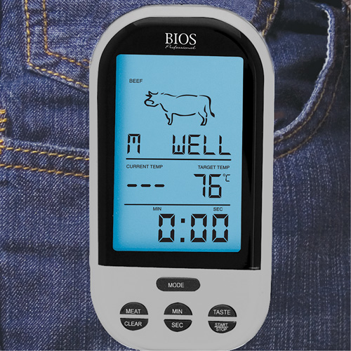 Wireless Meat & Poultry Thermometer, Contact, Digital, 32-482°F (0-250°C) Waymarc Industries Inc