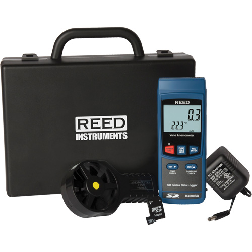Vane Thermo-Anemometer Kit, Data Logging, 0.4 - 30.0 m/sec Air Velocity Range Waymarc Industries Inc