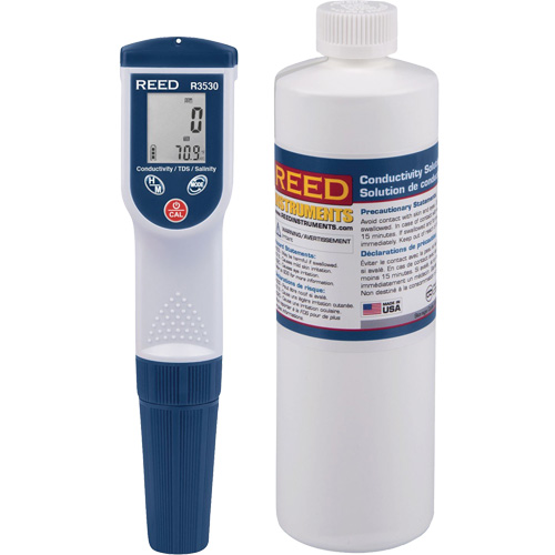 Conductivity/TDS/Salinity Meter & Solution Kit Waymarc Industries Inc