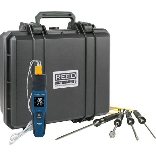 R1640 Smart Series Thermocouple Thermometer with Type-K Thermocouple Probes, Contact, Digital, 32-122°F (0-50°C) Waymarc Industries Inc