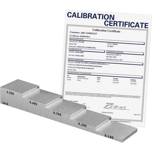 5-Step Calibration Block with Calibration Certificate Waymarc Industries Inc