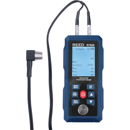 Thickness Gauge, Digital Display, Ultrasound, 0.04" - 11.8" (1 mm - 300 mm) Range Waymarc Industries Inc