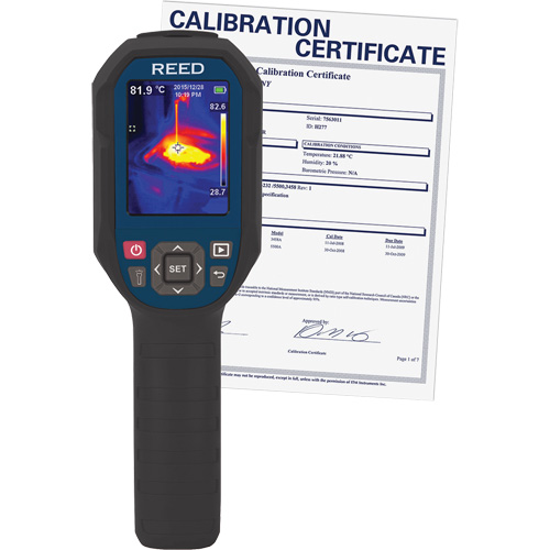 Thermal Imaging Camera with Calibration Certificate, 160 x 120 pixels, 14° - 752°C (-10° - 400°F), 50 mK Waymarc Industries Inc