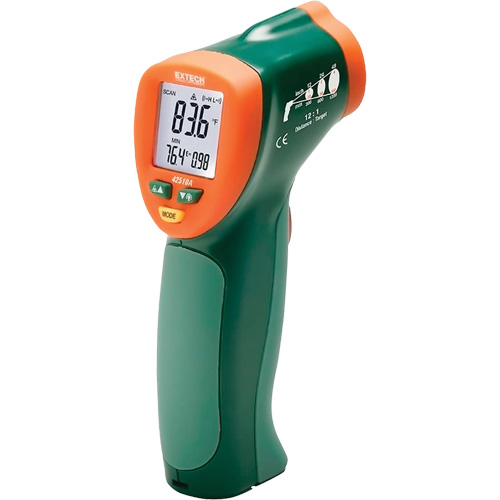 Wide Range Mini IR Thermometer, Non-Contact, Digital, -25-1200°F (-50-650°C) Waymarc Industries Inc