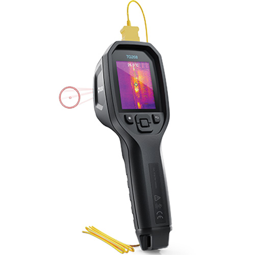 24:1 Spot IR Thermal Imaging Camera with Bullseye Laser & Type K Thermocouple, 160 x 120 pixels, -10° - 45°C (14° - 113°F), 70 mK Waymarc Industries Inc