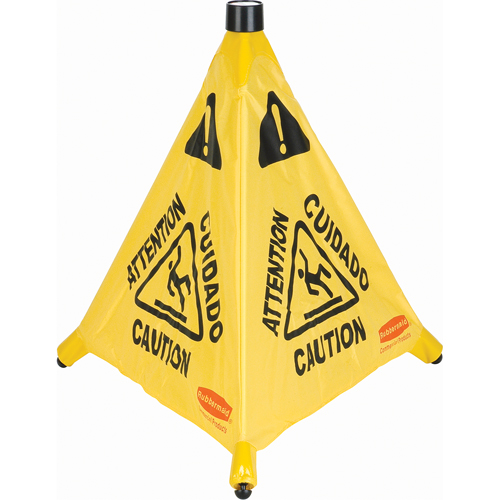 Pop-Up Safety Cone, Trilingual With Pictogram Waymarc Industries Inc