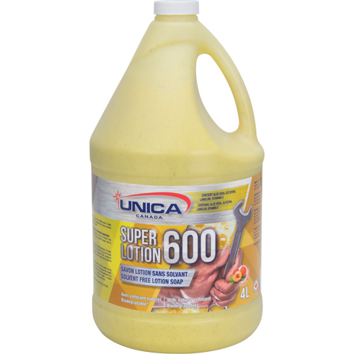 Super 600 Antiseptic Soap, Pumice, 4 L, Bottle, Peach Waymarc Industries Inc