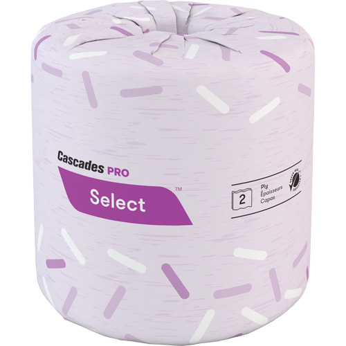 Papier hygi&eacute;nique Pro Select, 2 Pli, 500 Feuilles/Rouleu, Blanc Waymarc Industries Inc