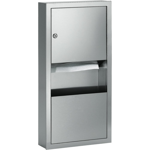 Combinaisons distributeurs d'essuie-mains & poubelle, Manuel, 14" la x 4" p x 28" h Waymarc Industries Inc