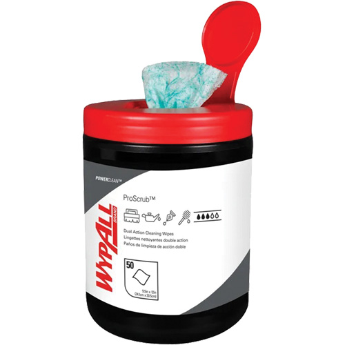 Wypall&reg; Dual Action Cleaning Wipes, 50 Wipes, 12" x 10-1/2" Waymarc Industries Inc