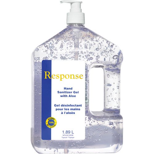 Gel d&eacute;sinfectant pour les mains &agrave; l'alo&egrave;s Response, 1890 ml, Bouteille &agrave; pompe, 70 % alcool Waymarc Industries Inc