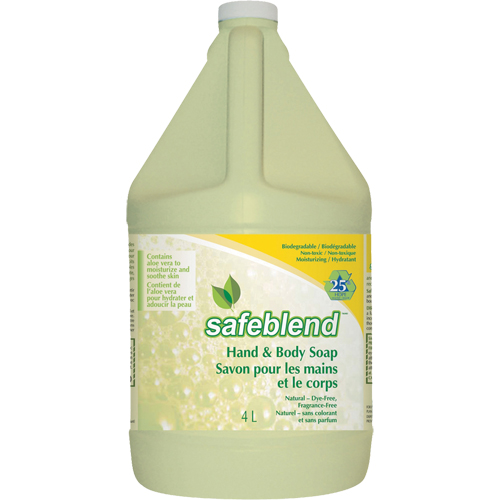 Hand & Body Soap, Liquid, 4 L, Unscented Waymarc Industries Inc