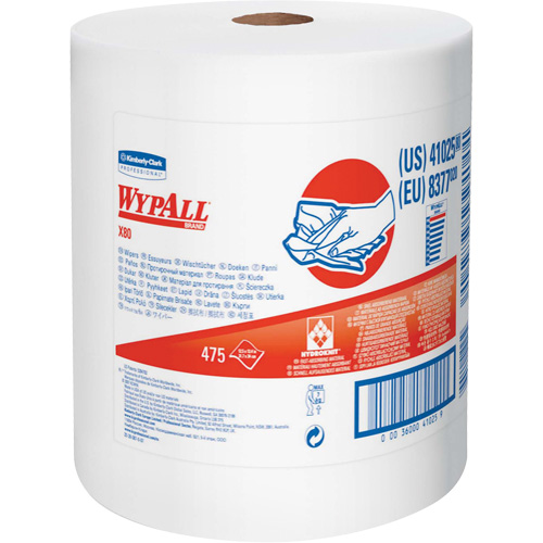 Chiffons jetables X80, Robuste, 12-1/2" lo x 13-2/5' la Waymarc Industries Inc