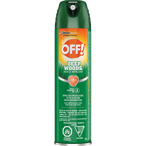 OFF! Deep Woods&reg; Insect Repellent, 25% DEET, Aerosol, 230 g Waymarc Industries Inc