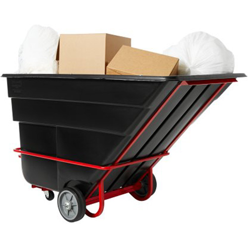 Tilt Truck, Black Recycled Plastic, 1/2 cu.yd., 1400 lbs. Load Capacity Waymarc Industries Inc