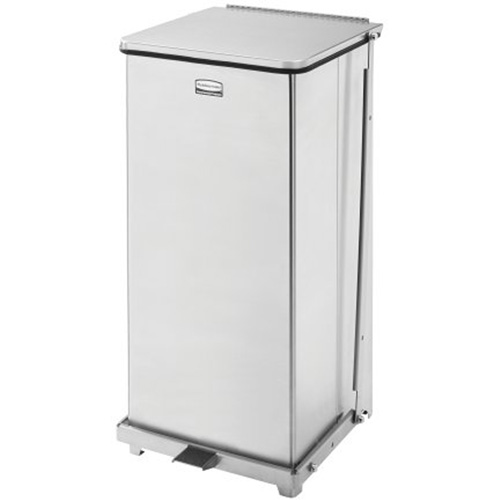 Corbeille &agrave; p&eacute;dale carr&eacute;e avec doublure Defenders, Acier inoxydable, Capacit&eacute; 13 gal. US Waymarc Industries Inc