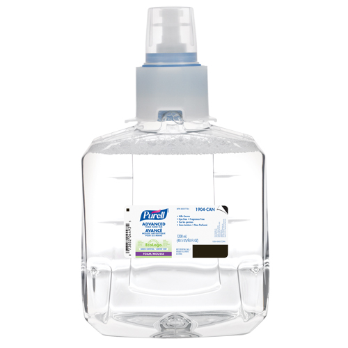 D&eacute;sinfectant pour les mains avanc&eacute; en mousse LXT-12, 1200 ml, Cartouche de recharge, 70 % alcool Waymarc Industries Inc