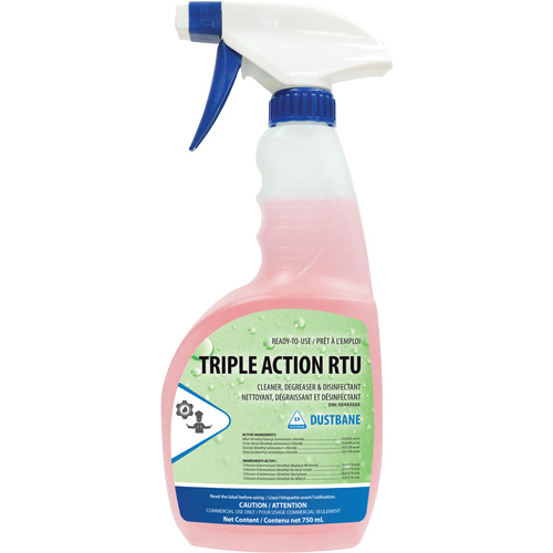 Action triple - nettoyant, d&eacute;graissant et d&eacute;sinfectant, 750 ml, Bouteille &agrave; g&acirc;chette Waymarc Industries Inc