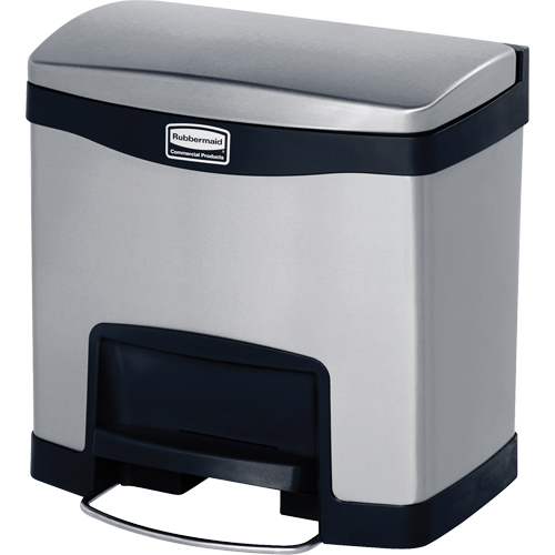 Slim Jim&reg; Waste Container, Stainless Steel, 4 US gal. Capacity Waymarc Industries Inc