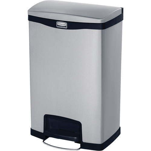 Contenant &agrave; d&eacute;chets Slim Jim , Acier inoxydable, Capacit&eacute; 13 gal. US Waymarc Industries Inc