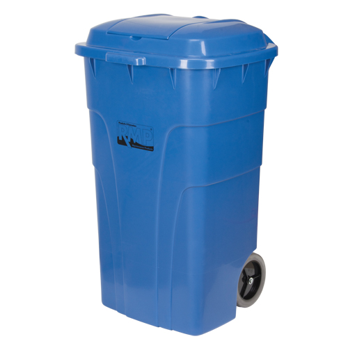 Bac de recyclage roulant, Bord de rue, Poly&eacute;thyl&egrave;ne, 65 gal. US Waymarc Industries Inc